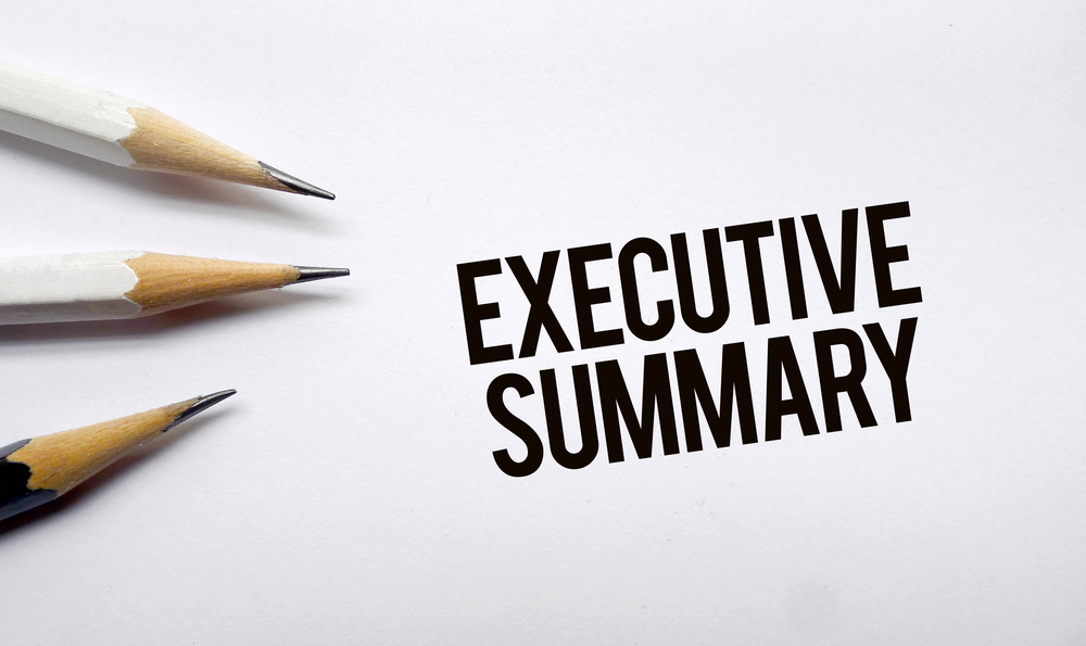 Executive,Summary,Memo,Written,On,A,White,Background,With,Pencils